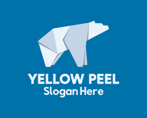 Polar Bear Ice Origami logo design