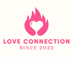 Flaming Romantic Heart  logo