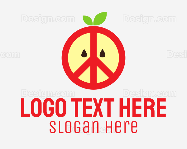 Apple Peace Sign Logo