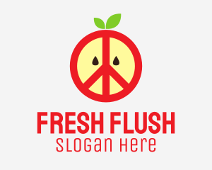 Apple Peace Sign logo design