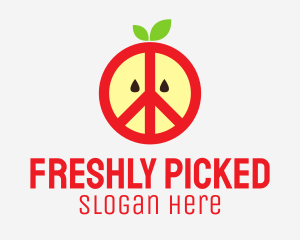 Apple Peace Sign logo design