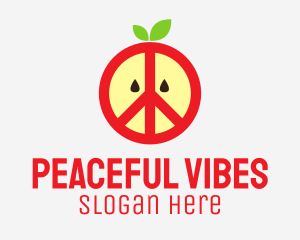 Apple Peace Sign logo design