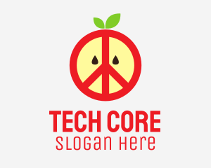 Apple Peace Sign logo design