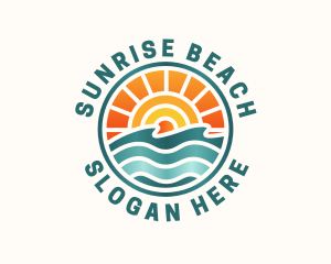 Sunset Beach Summer logo design