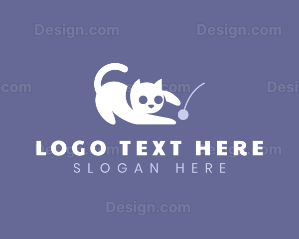 Playful Pet Cat Logo