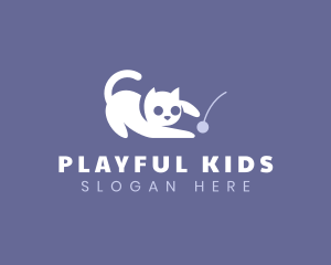 Playful Pet Cat logo design