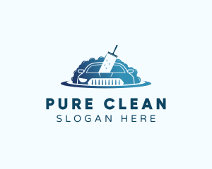 Car Cleaning Wiper logo design