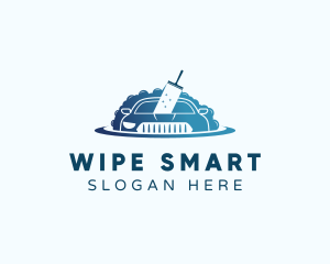 Car Cleaning Wiper logo design