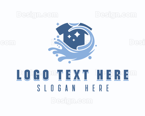 Clothes Cleaning Laundry Logo