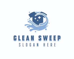 Clothes Cleaning Laundry logo design