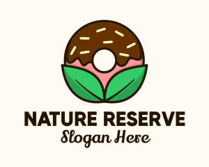 Natural Chocolate Donut logo design