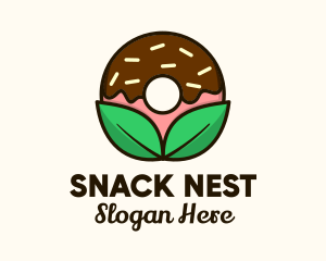 Natural Chocolate Donut logo design