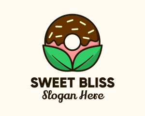 Natural Chocolate Donut logo design