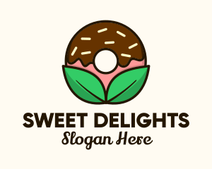Natural Chocolate Donut logo design