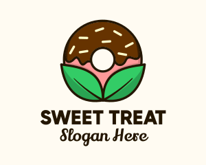 Natural Chocolate Donut logo design