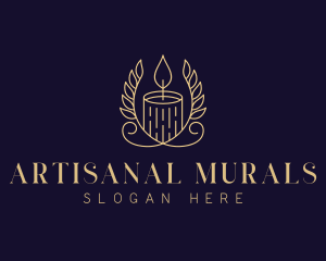 Spa Wreath Candlelight logo design