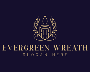 Spa Wreath Candlelight logo design