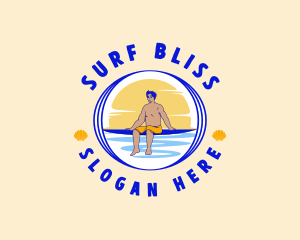 Summer Beach Surfer logo