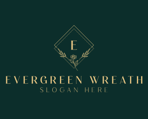 High End Flower Wreath logo design