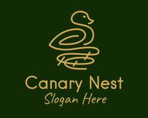 Gold Bird Nest  logo design