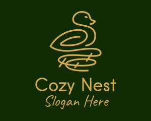 Gold Bird Nest  logo design