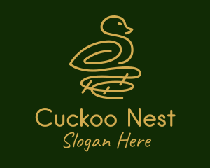 Gold Bird Nest  logo design