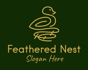 Gold Bird Nest  logo design