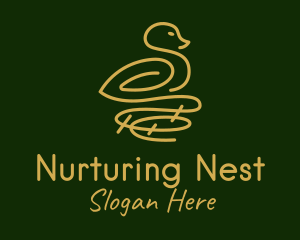 Gold Bird Nest  logo design