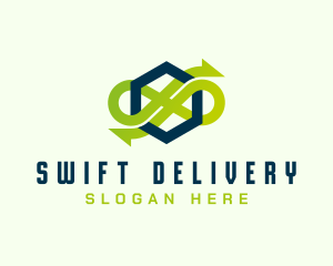 Arrow Loop Delivery logo design