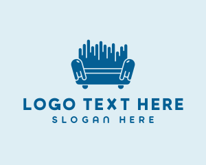 Blue Couch Sofa  Logo