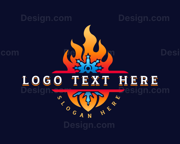 Fire Ice Heating Logo