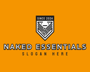 League Handshake Shield logo design