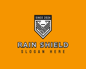 League Handshake Shield logo design