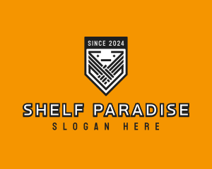 League Handshake Shield logo design