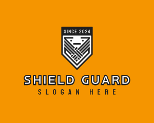 League Handshake Shield logo design