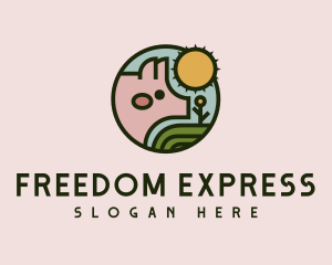 Modern Pig Farm logo design