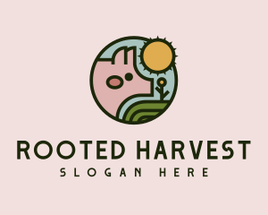 Modern Pig Farm logo design