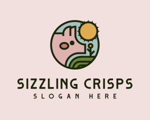 Modern Pig Farm logo design