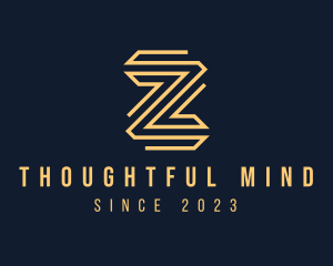 Premium Elegant Monoline Letter Z logo design