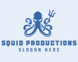 Trident Squid Monster logo