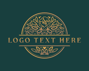 Luxury Floral Wedding Logo