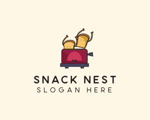 Bread Toast Breakfast logo design