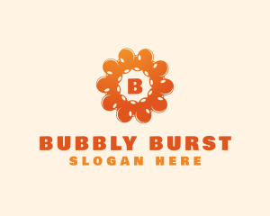 Bubbly Sun Flower logo design