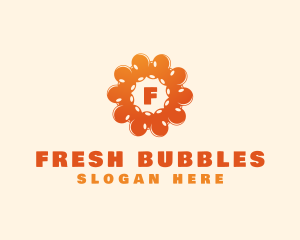 Bubbly Sun Flower logo design