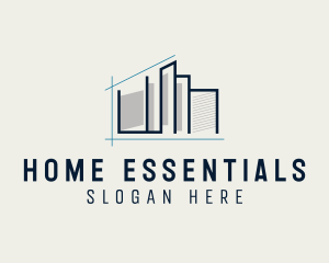 Home Builder Blueprint  logo design