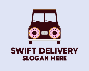 Doughnut Van Delivery logo design