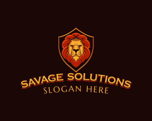 Lion Shield Clan logo design