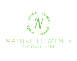 Organic Leaf  Natural Produce  logo design