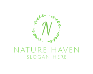 Organic Leaf  Natural Produce  logo design