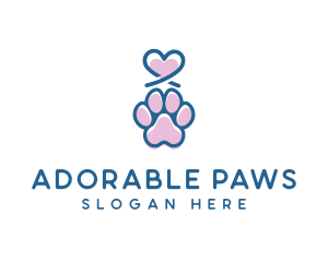 Heart Paw Pet logo design